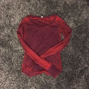 Red long sleeve tee